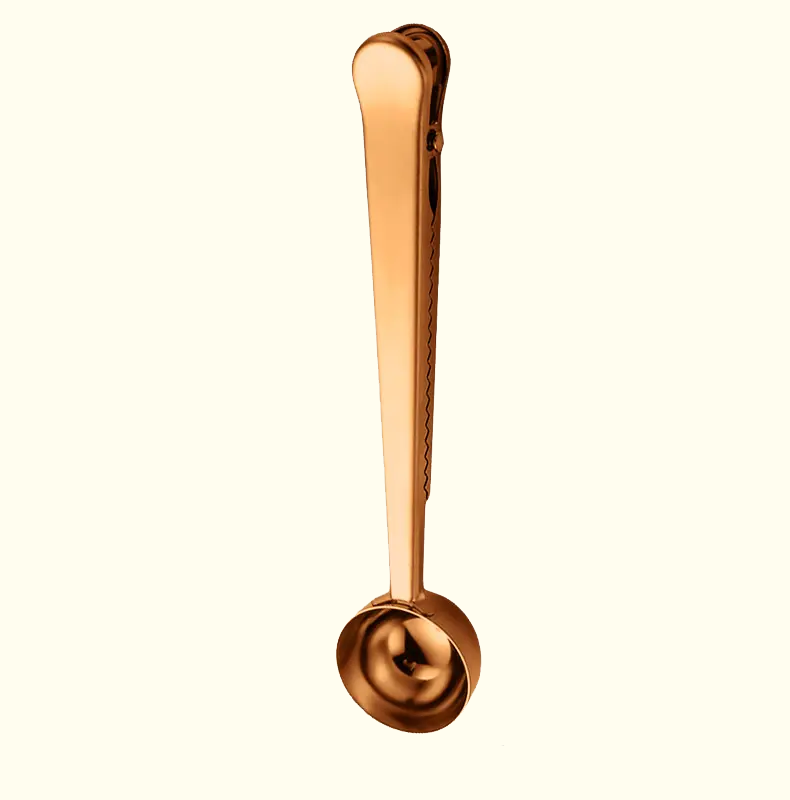 Stainless Steel Clip Coffee Scoop 4 pieces - 1 set