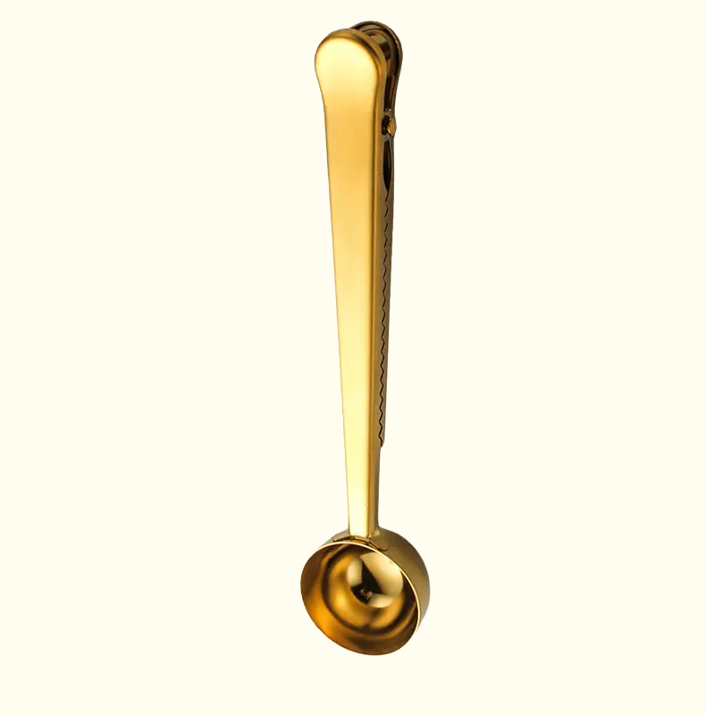 Stainless Steel Clip Coffee Scoop 4 pieces - 1 set